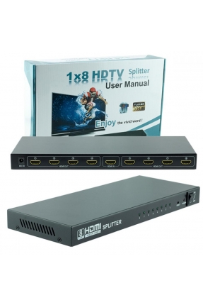 POWERMASTER PM-14218 1.4V 8 PORT HDMI SPLITTER DAĞITICI  * NARİTA NRT-018 4K