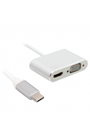 POWERMASTER PM-18227 USB TYPE-C TO HDMI-VGA ADAPTÖR 2 IN 1 APARAT